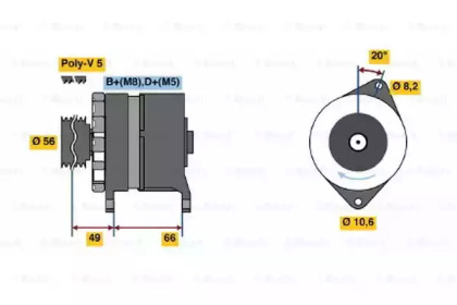 Генератор BOSCH 0 986 037 801