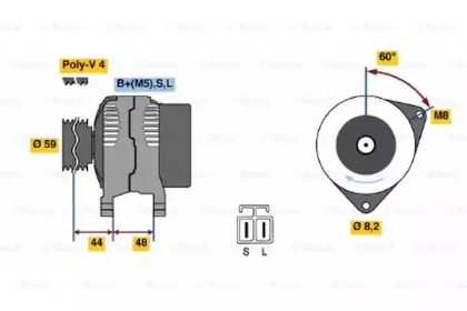 Генератор BOSCH 0 986 037 981