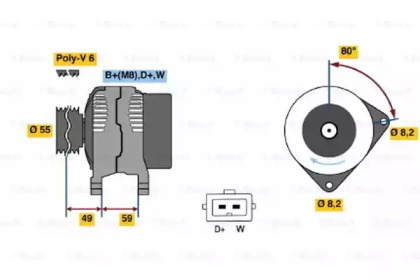 Генератор BOSCH 0 986 038 380