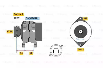 Генератор BOSCH 0 986 038 151