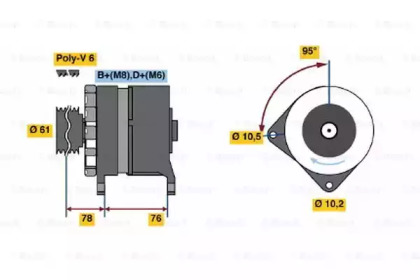 Генератор BOSCH 0 986 038 330