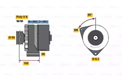 Генератор BOSCH 0 986 038 340