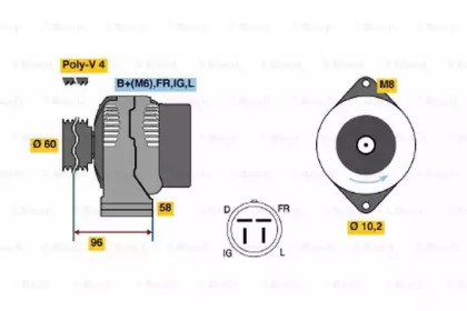 Генератор BOSCH 0 986 038 581