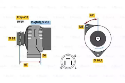 Генератор BOSCH 0 986 038 591