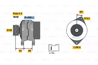 Генератор BOSCH 0 986 038 831