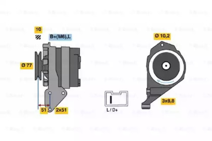 Генератор BOSCH 0 986 038 841