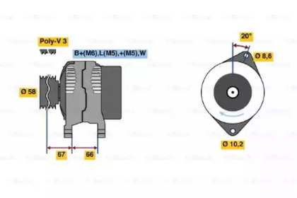 Генератор BOSCH 0 986 038 871