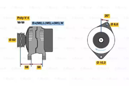 Генератор BOSCH 0 986 038 881