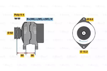 Генератор BOSCH 0 986 038 891