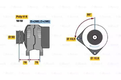 Генератор BOSCH 0 986 039 100