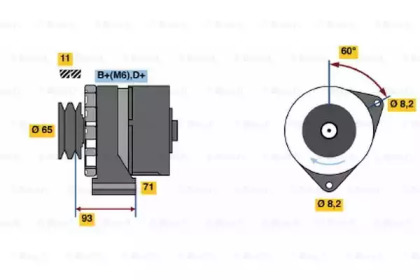 Генератор BOSCH 0 986 039 150