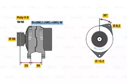 Генератор BOSCH 0 986 040 001