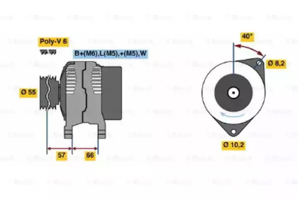 Генератор BOSCH 0 986 040 081