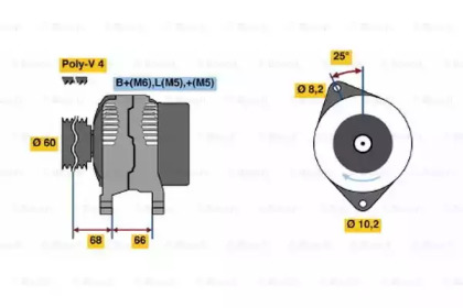 Генератор BOSCH 0 986 040 141