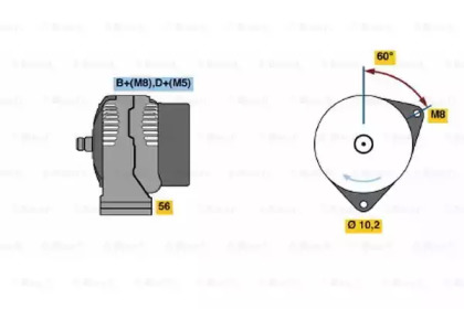 Генератор BOSCH 0 986 040 190