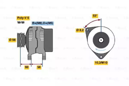 Генератор BOSCH 0 986 040 231