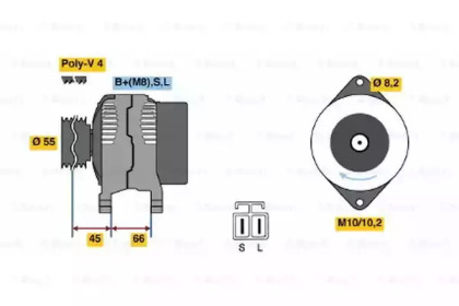 Генератор BOSCH 0 986 040 541