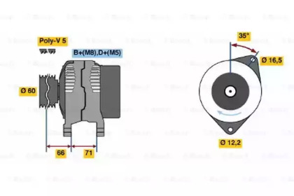 Генератор BOSCH 0 986 040 651