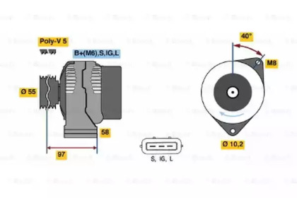 Генератор BOSCH 0 986 040 960