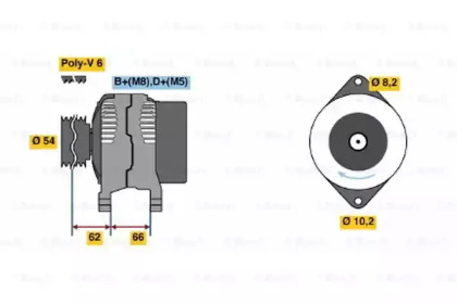 Генератор BOSCH 0 986 041 381