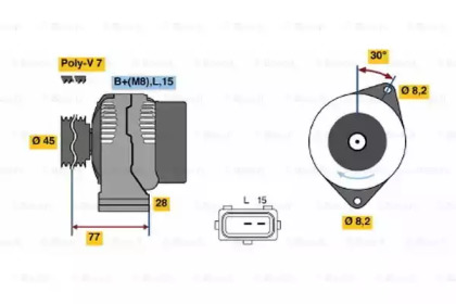 Генератор BOSCH 0 986 041 391