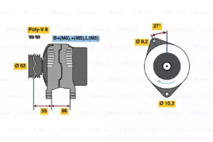 Генератор BOSCH 0 986 041 431