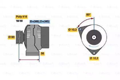 Генератор BOSCH 0 986 041 471