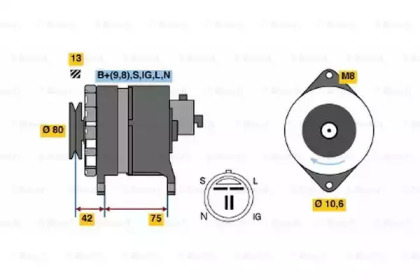 Генератор BOSCH 0 986 041 781