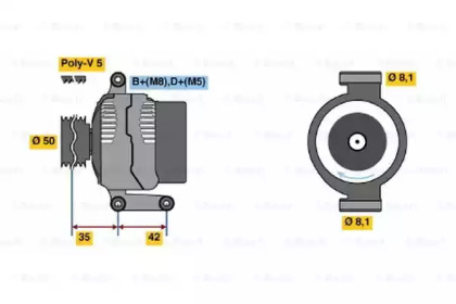 Генератор BOSCH 0 986 041 800