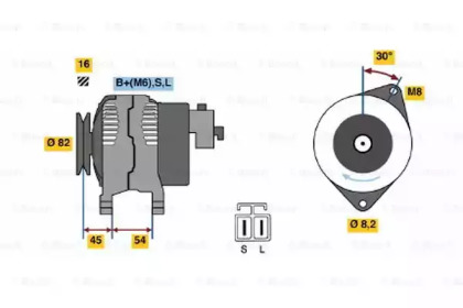 Генератор BOSCH 0 986 042 281