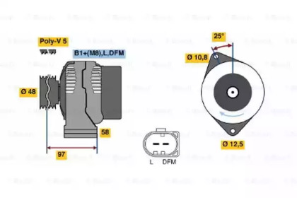 Генератор BOSCH 0 986 042 470