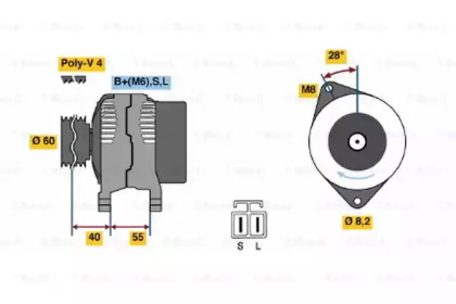 Генератор BOSCH 0 986 042 871