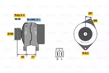 Генератор BOSCH 0 986 042 901