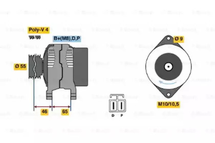 Генератор BOSCH 0 986 042 911