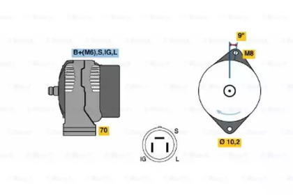 Генератор BOSCH 0 986 043 001