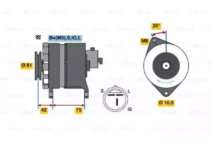 Генератор BOSCH 0 986 043 111