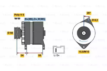 Генератор BOSCH 0 986 043 151