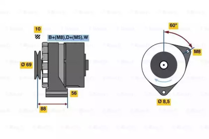 Генератор BOSCH 0 986 043 300