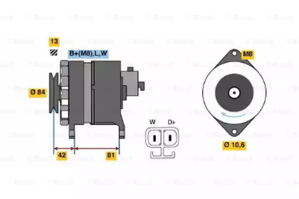 Генератор BOSCH 0 986 043 941