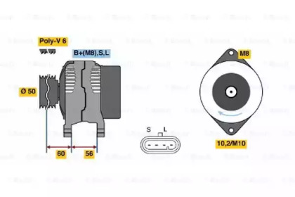 Генератор BOSCH 0 986 043 951