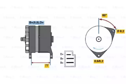 Генератор BOSCH 0 986 044 601