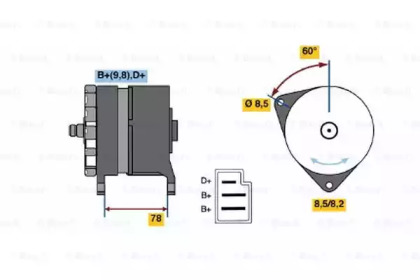 Генератор BOSCH 0 986 044 641