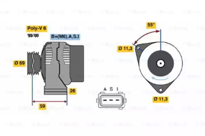 Генератор BOSCH 0 986 044 691