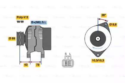 Генератор BOSCH 0 986 044 721