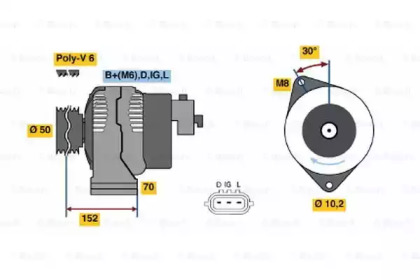 Генератор BOSCH 0 986 046 531