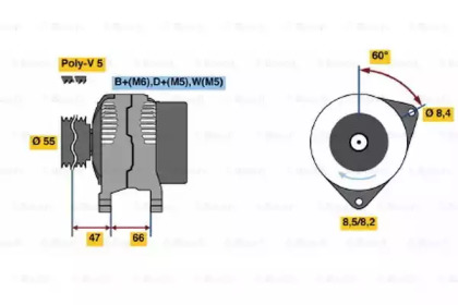 Генератор BOSCH 0 986 044 741