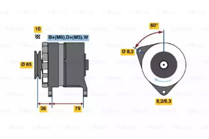 Генератор BOSCH 0 986 044 751