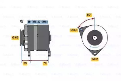 Генератор BOSCH 0 986 044 781