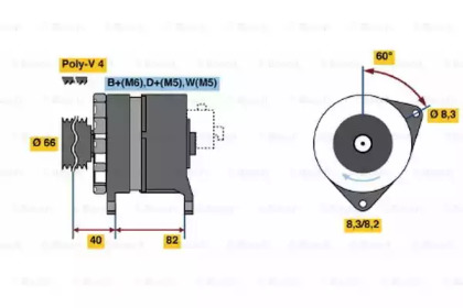 Генератор BOSCH 0 986 044 821