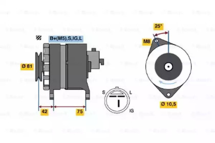 Генератор BOSCH 0 986 044 991